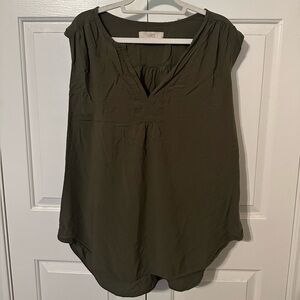LOFT Women's Dark Olive Blouse